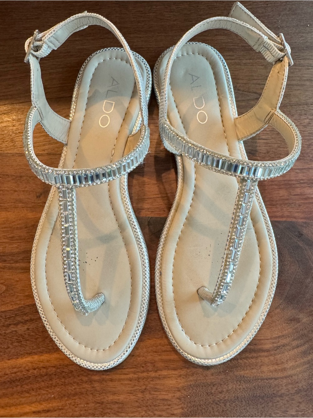 Aldo Beaded T-Strap Sandals - Picture 3 of 5